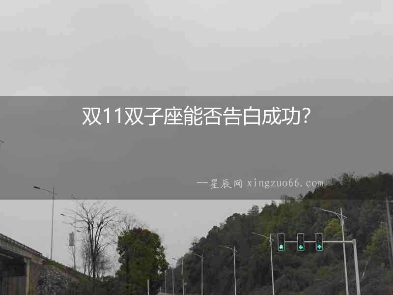 雙11雙子座能否告白成功？