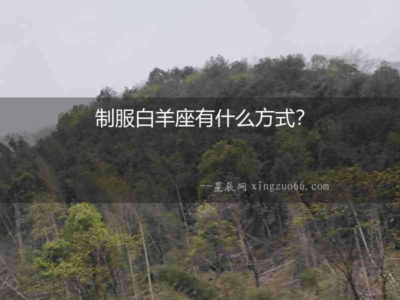 制服白羊座有什么方式？