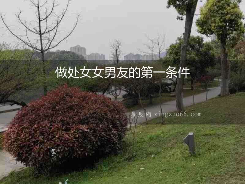 做處女女男友的第一條件