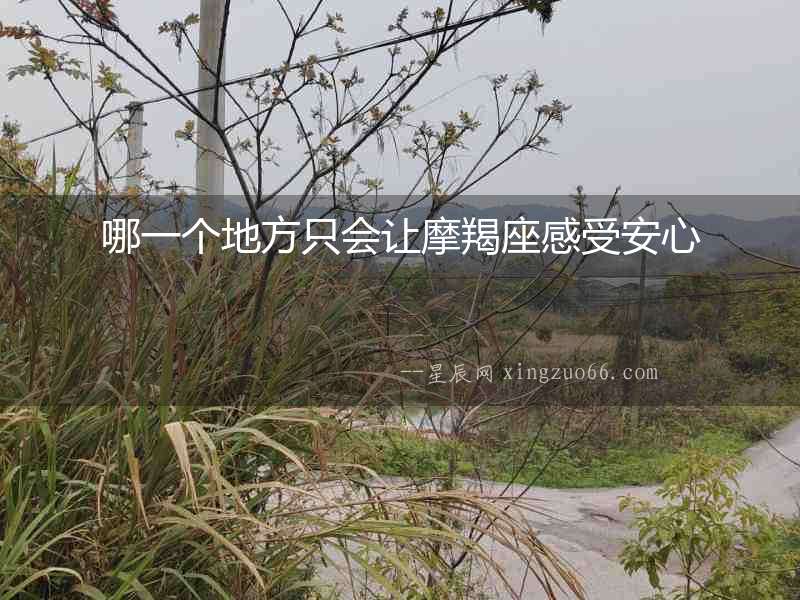 哪一個地方只會讓摩羯座感受安心