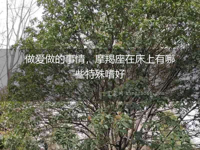 做愛做的事情，摩羯座在床上有哪些特殊嗜好