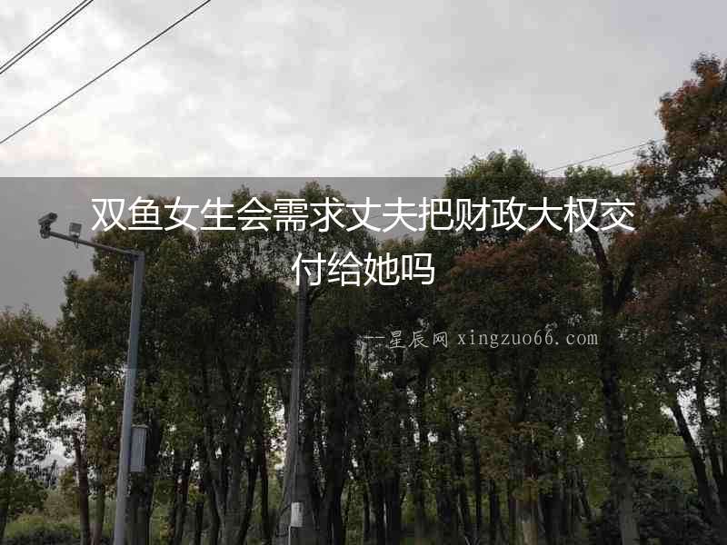 雙魚(yú)女生會(huì)需求丈夫把財(cái)政大權(quán)交付給她嗎