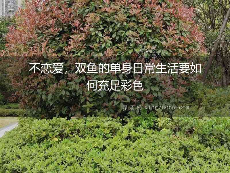 不戀愛，雙魚的單身日常生活要如何充足彩色