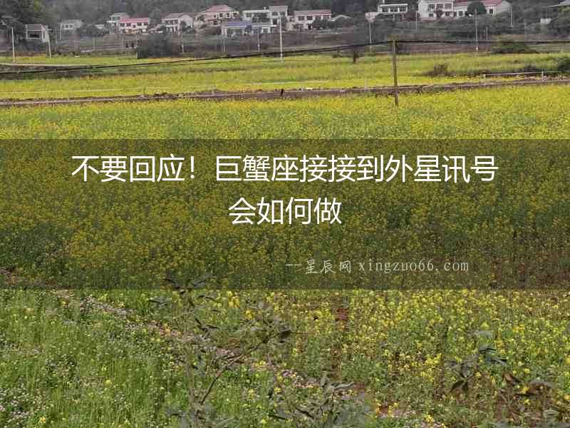 不要回應！巨蟹座接接到外星訊號會如何做