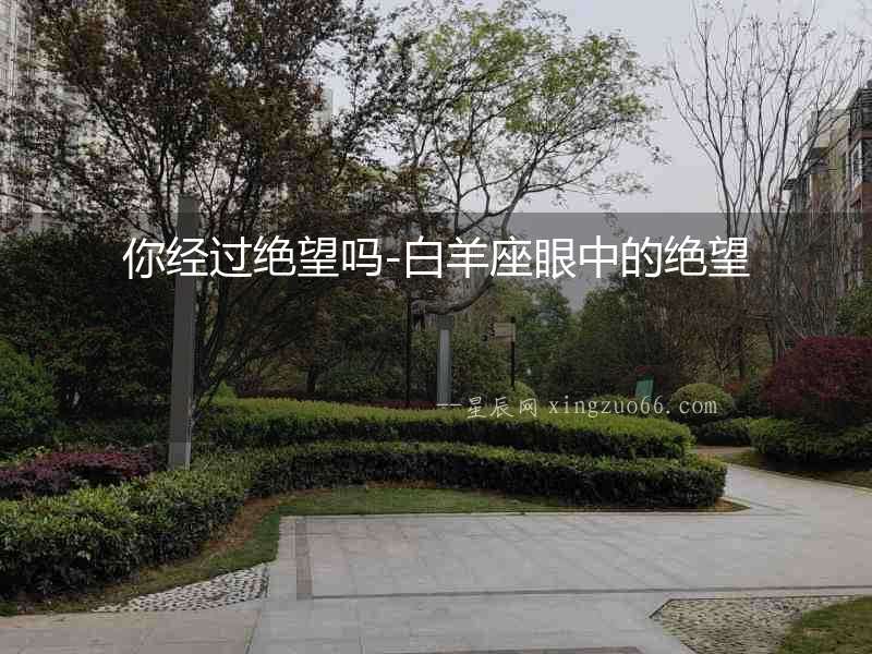 你經過絕望嗎-白羊座眼中的絕望