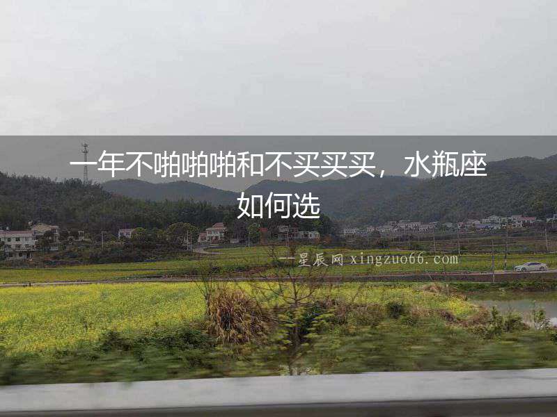 一年不啪啪啪和不買買買，水瓶座如何選