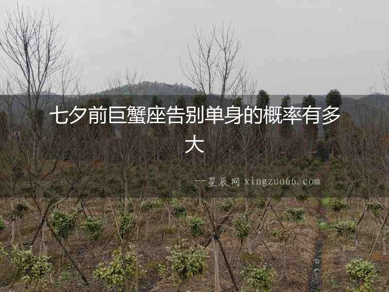 七夕前巨蟹座告別單身的概率有多大