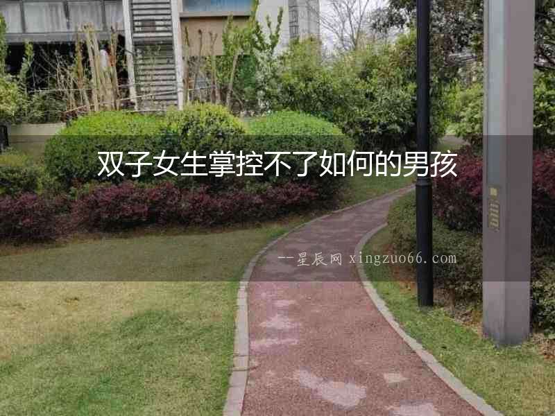 雙子女生掌控不了如何的男孩