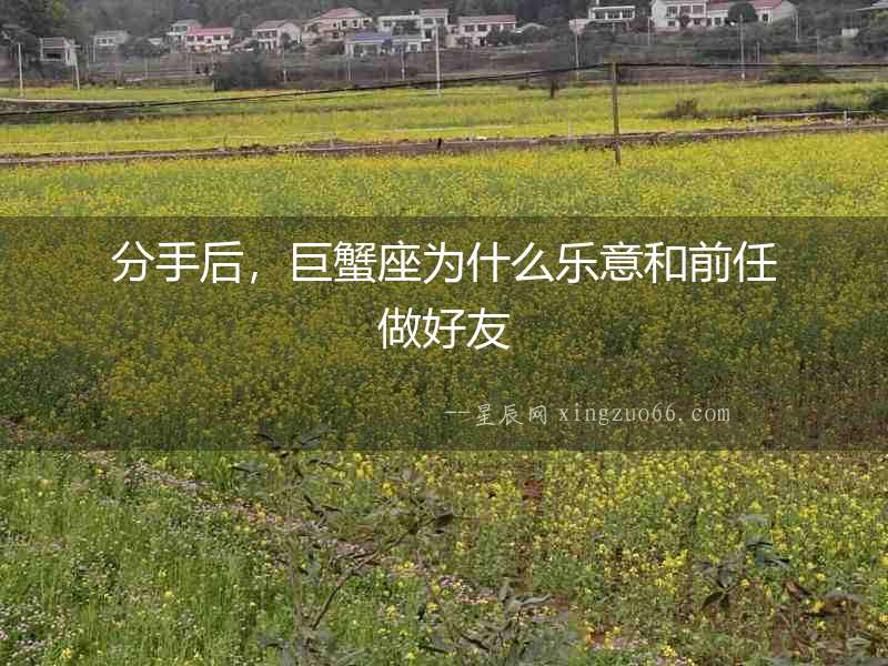 分手后，巨蟹座為什么樂意和前任做好友