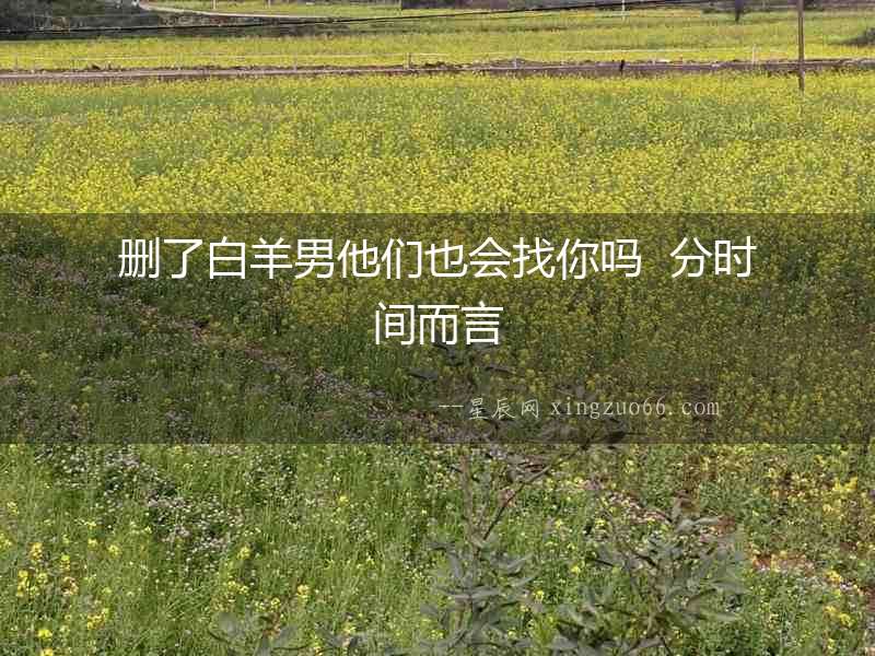 刪了白羊男他們也會(huì)找你嗎  分時(shí)間而言