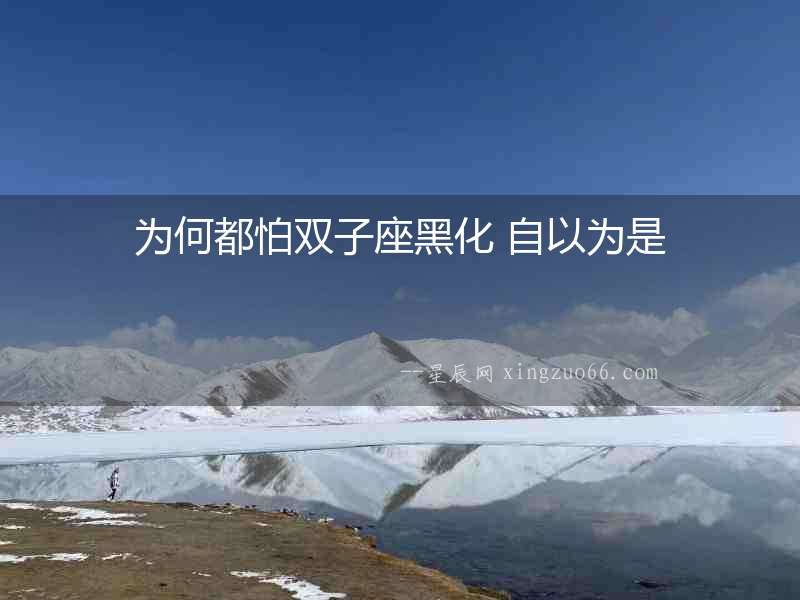 為何都怕雙子座黑化 自以為是