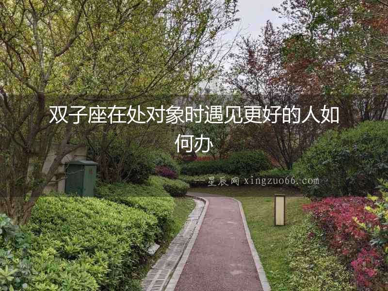 雙子座在處對象時遇見更好的人如何辦