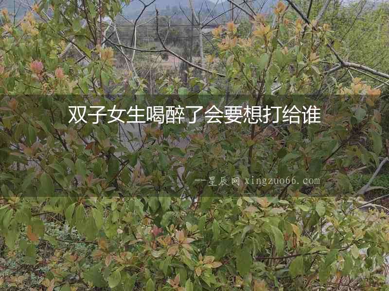 雙子女生喝醉了會要想打給誰