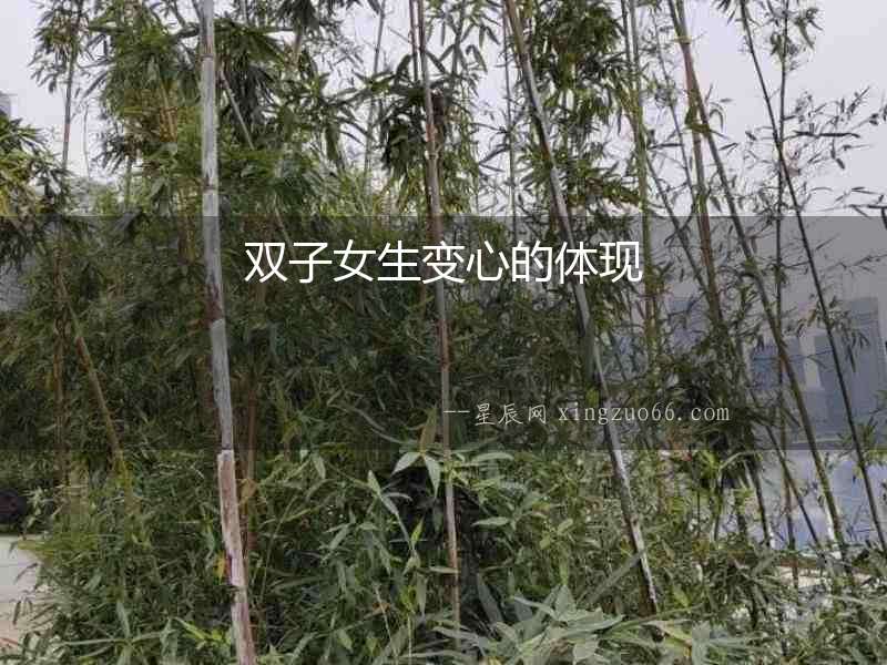 雙子女生變心的體現(xiàn)