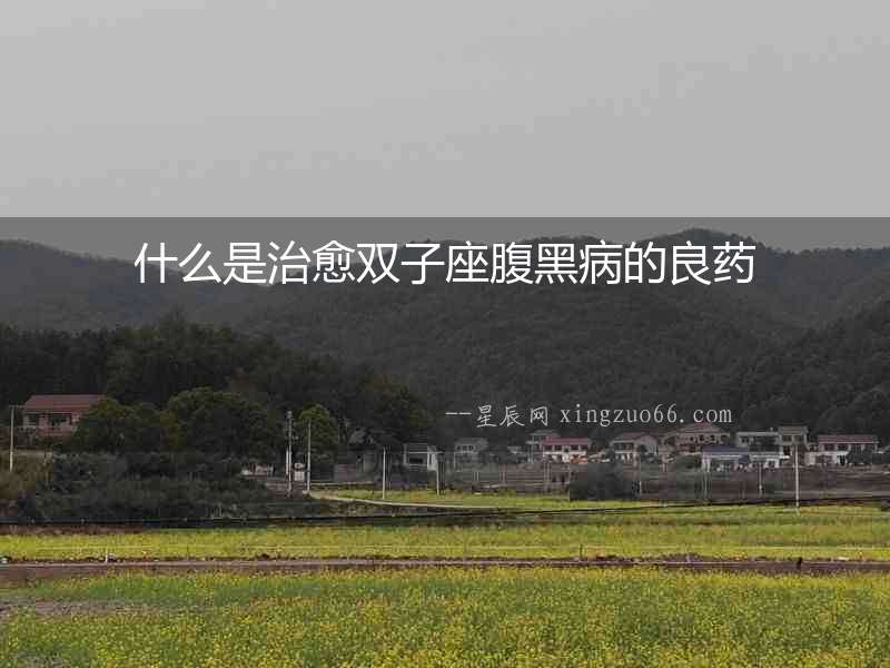 什么是治愈雙子座腹黑病的良藥