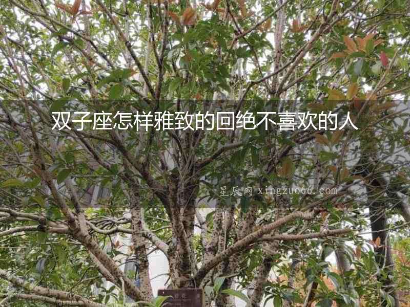雙子座怎樣雅致的回絕不喜歡的人