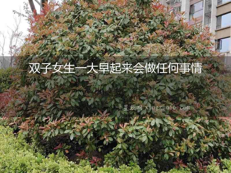雙子女生一大早起來(lái)會(huì)做任何事情