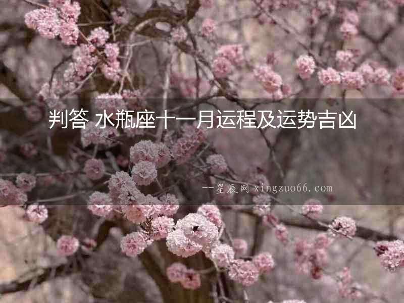 判答 水瓶座十一月運(yùn)程及運(yùn)勢(shì)吉兇