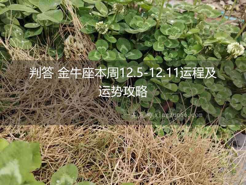 判答 金牛座本周12.5-12.11運(yùn)程及運(yùn)勢(shì)攻略