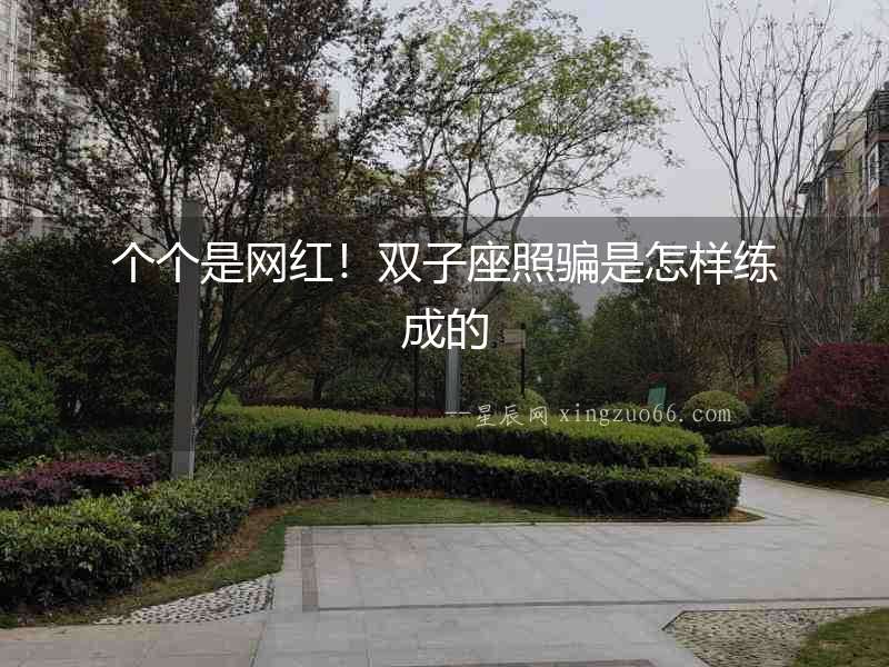 個個是網紅！雙子座照騙是怎樣練成的