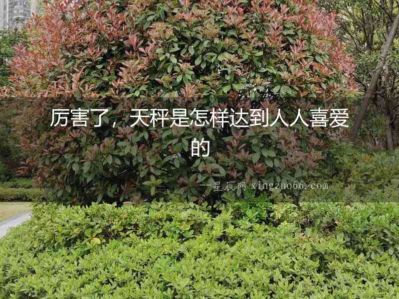厲害了，天秤是怎樣達(dá)到人人喜愛的