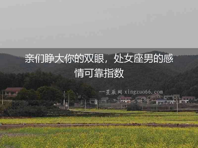 親們睜大你的雙眼，處女座男的感情可靠指數(shù)