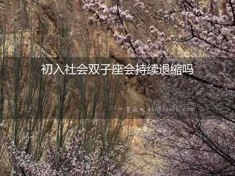 初入社會雙子座會持續退縮嗎