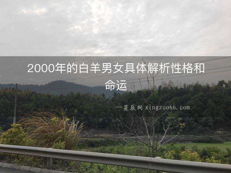 2000年的白羊男女具體解析性格和命運
