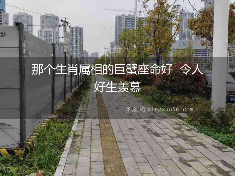 那個(gè)生肖屬相的巨蟹座命好  令人好生羨慕
