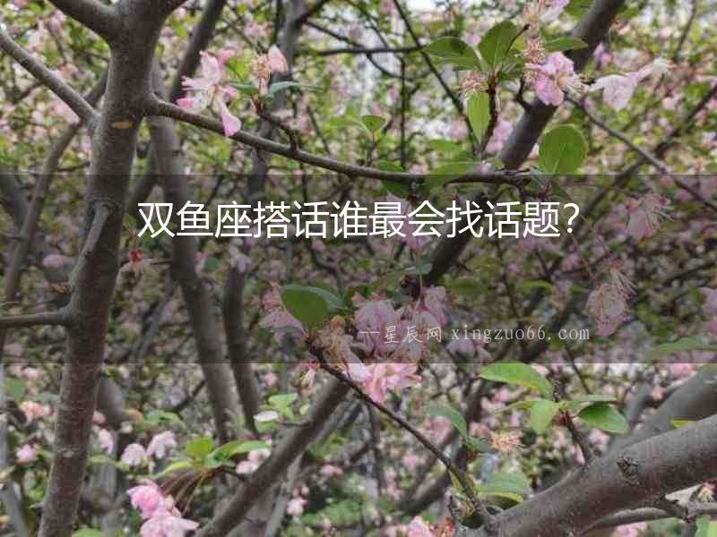 雙魚座搭話誰最會找話題？