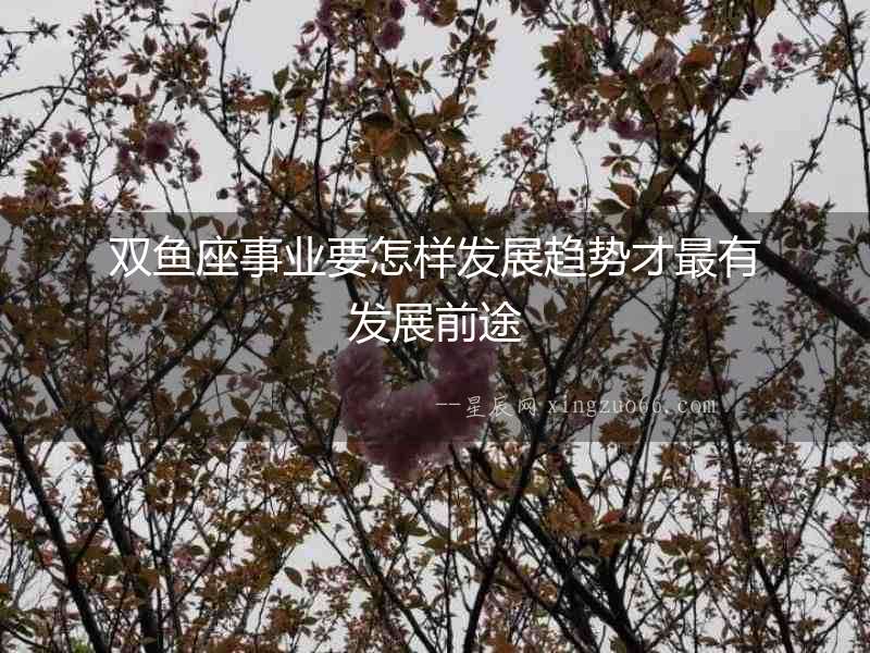 雙魚座事業(yè)要怎樣發(fā)展趨勢才最有發(fā)展前途