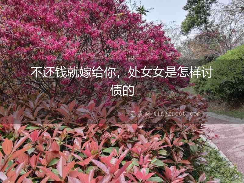 不還錢就嫁給你，處女女是怎樣討債的