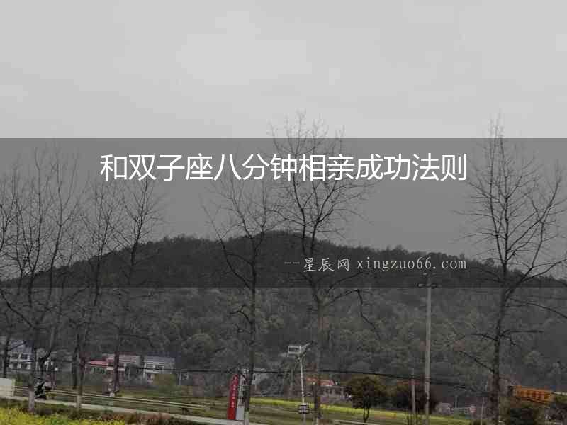 和雙子座八分鐘相親成功法則