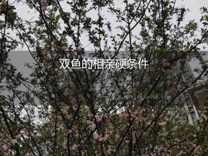 雙魚的相親硬條件