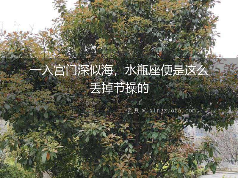 一入宮門深似海，水瓶座便是這么丟掉節操的