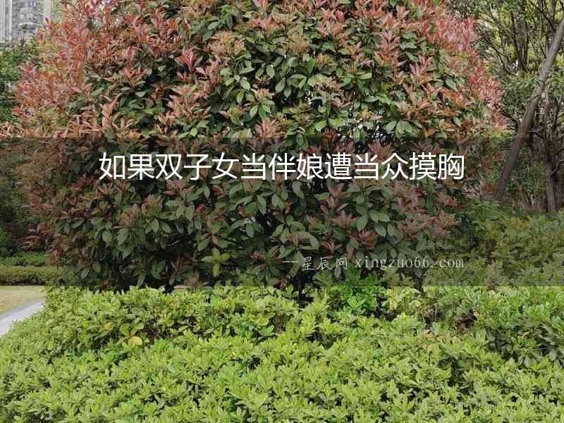 如果雙子女當(dāng)伴娘遭當(dāng)眾摸胸