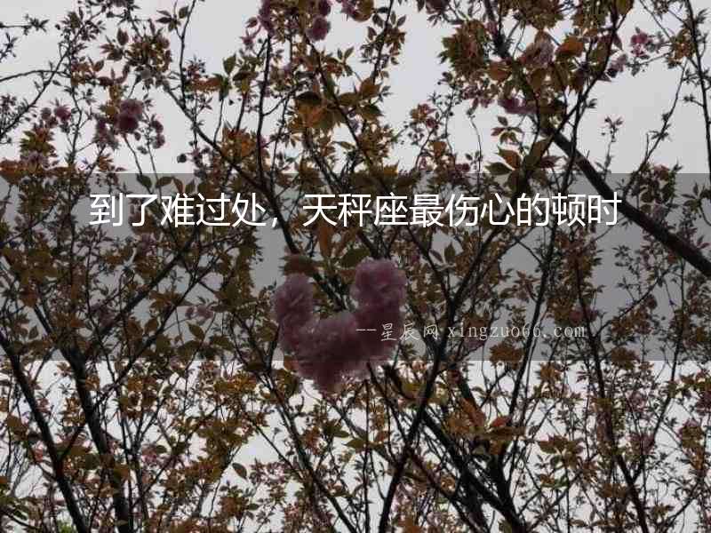 到了難過處，天秤座最傷心的頓時