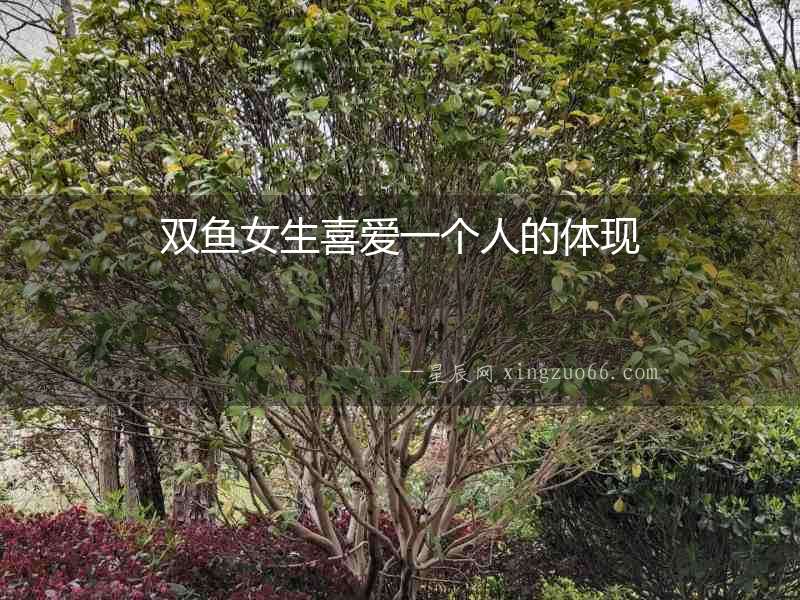 雙魚女生喜愛一個人的體現