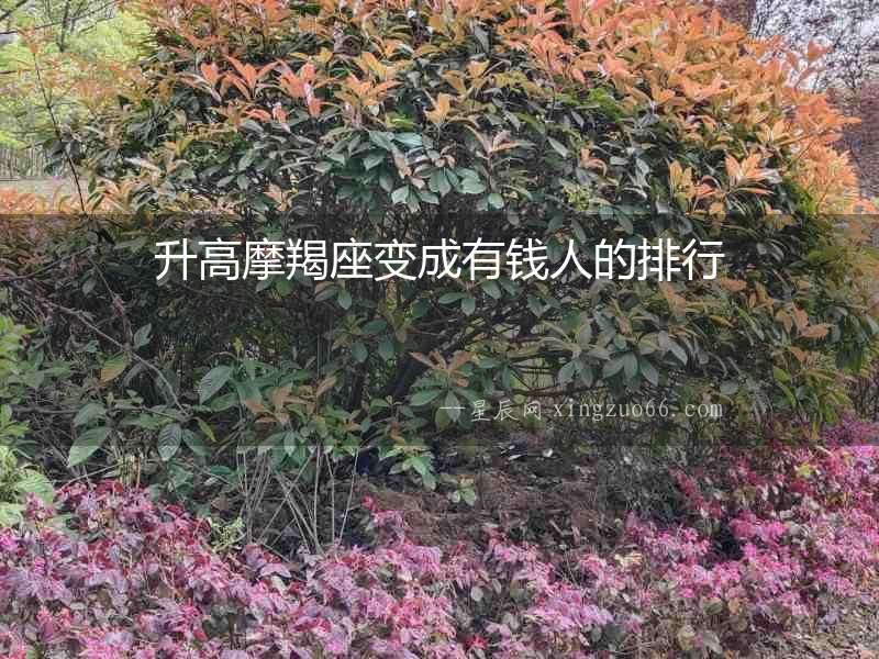 升高摩羯座變成有錢人的排行