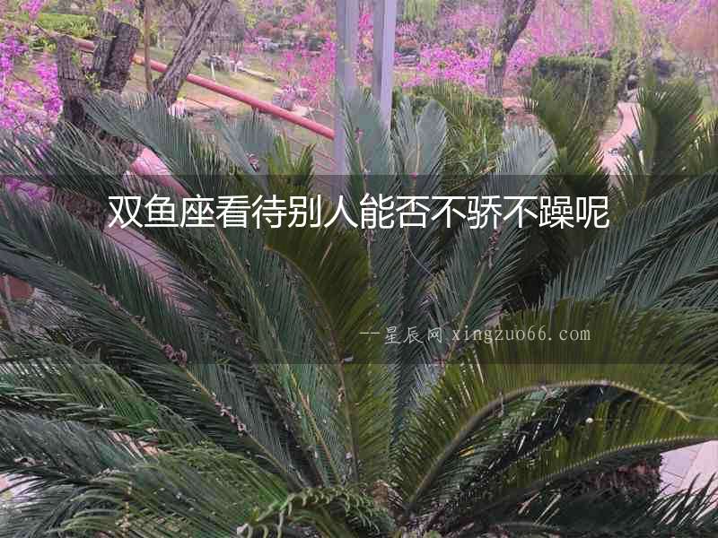 雙魚(yú)座看待別人能否不驕不躁呢