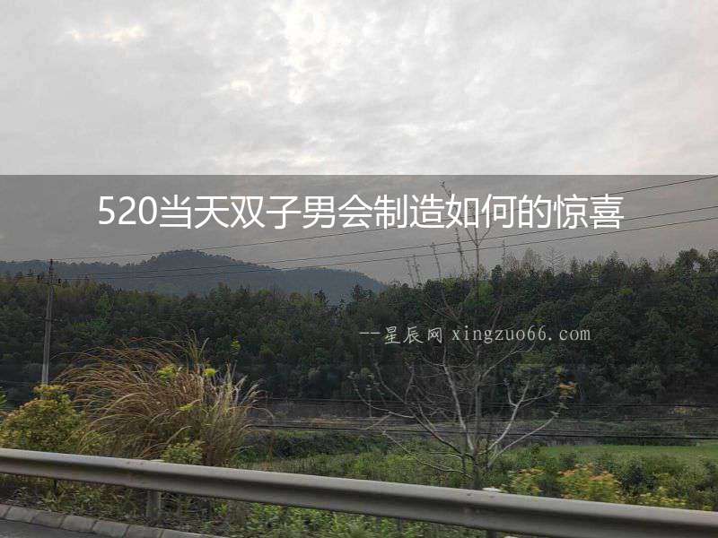 520當(dāng)天雙子男會(huì)制造如何的驚喜