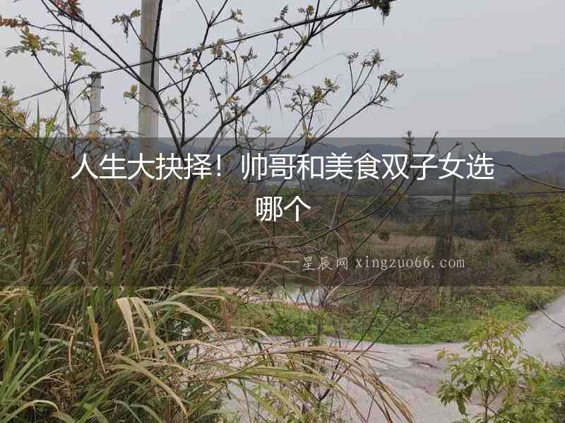 人生大抉擇！帥哥和美食雙子女選哪個