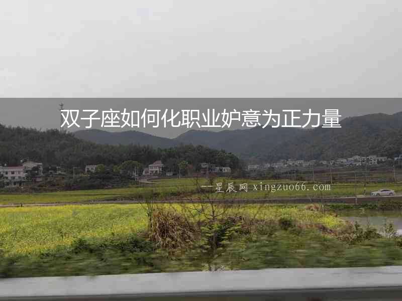 雙子座如何化職業妒意為正力量