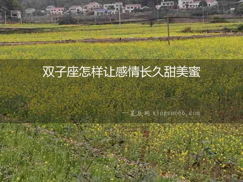 雙子座怎樣讓感情長久甜美蜜