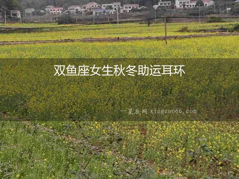 雙魚座女生秋冬助運耳環
