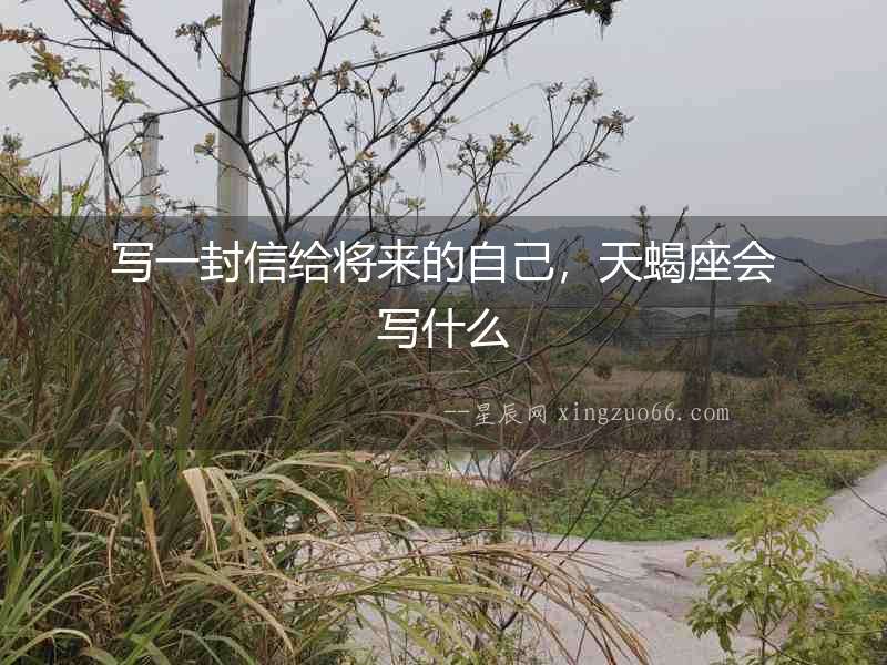 寫一封信給將來的自己，天蝎座會寫什么