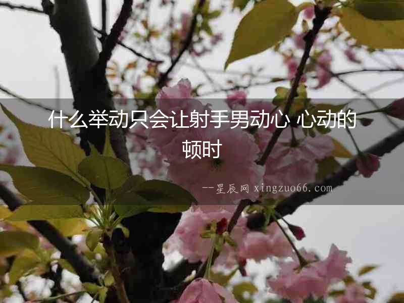 什么舉動只會讓射手男動心 心動的頓時(shí)