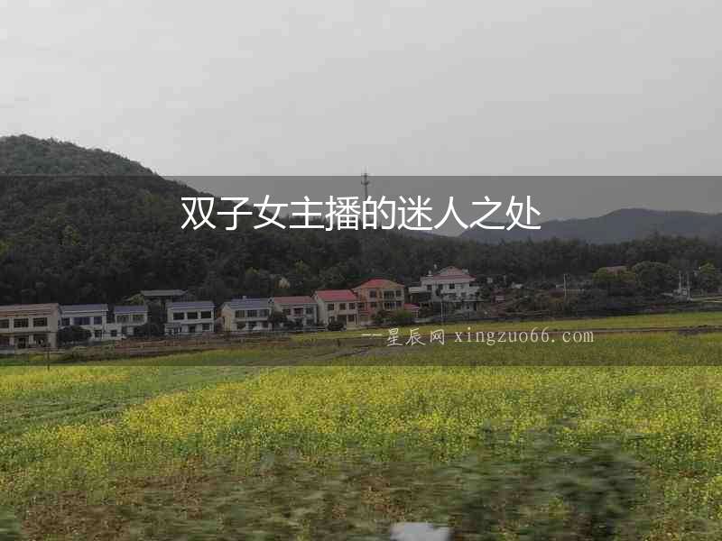 雙子女主播的迷人之處
