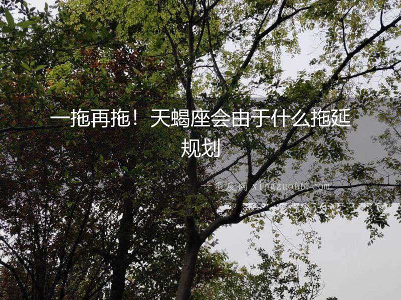 一拖再拖！天蝎座會(huì)由于什么拖延規(guī)劃