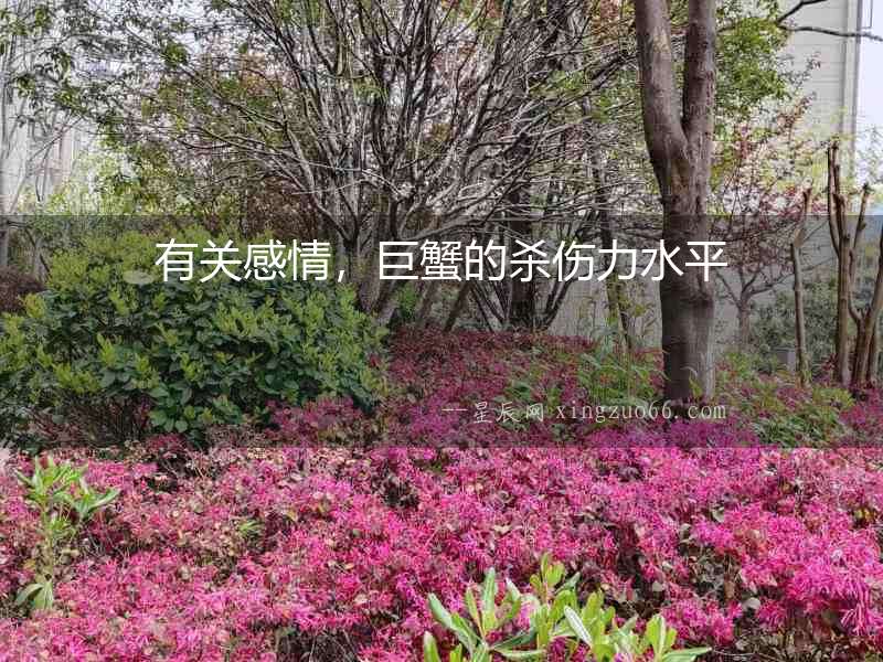 有關感情，巨蟹的殺傷力水平